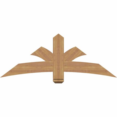 Ekena Millwork Davenport Timber Gable Bracket, Western Red Cedar, 60"W x 22"H x 3 1/2"D x 5 1/2"F, 9/12 Pitch GBW060X22X0406DAV00SWR